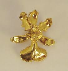 BROOCH ORCHID, Orchid Flower, Goldtone Decorative ...