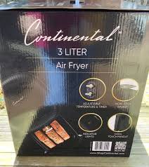 Continental 18K Signature Series Air Fryer 3 Liter Black ...