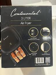 CONTINENTAL 18K 3 Liter Air Fryer Adjustable Temp & Time Non ...