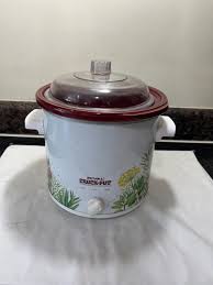Rival Crock Pot Model 3150 3.5 Quart Herbs Design Red White ...