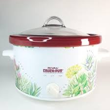 Vintage Rival Crock-pot: Floral Botanical Slow Cooker, 3.5 ...
