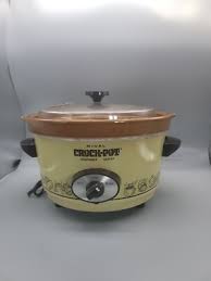 VINTAGE RIVAL 5 QT CROCK POT YELLOW SLOW COOKER MODEL 3350-1 ...