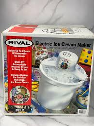 Rival Ice Cream Maker Freezer 4 Quart Made In USA #8401W ...