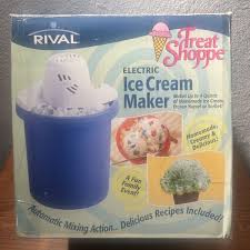 Rival Ice Cream & Yogurt Freezer Maker 8704 4 Quart Electric ...