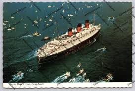 Vintage Postcard 1967 Queen Mary Arrival Long Beach ...
