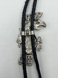 Vintage Bolo Tie - Native American Eagle- Faux Silver/Turquoise | eBay