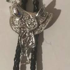 Accessories | Vintage Metal Bolo Tie Nice Silver Horse Saddle Design Western Design 2 X 1 | Poshmark