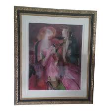 Linda Le Linff, Robe Du Soir, Signed Seriolithograph, Framed | Chairish