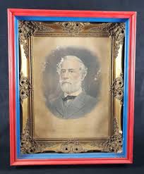 Sold at Auction: Framed Engraved Portrait of Robert E Lee