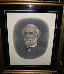 1870 Handcolored Etching Robert E. Lee Framed Sold by ...