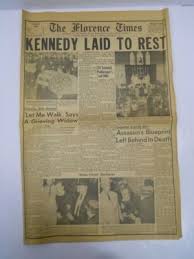 John F. Kennedy Assassination Newspaper - The Florence Times November 25, 1963 | eBay