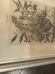 Vintage Robert Furber Wythe House Floral 1730 January Framed ...