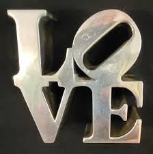 LOVE Silver Paperweight Metal Iconic Pop Art MCM Vtg Retro ...