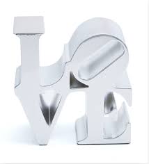 ▷ Love (Silver) by Robert Indiana, 2000 | Resin Design ...