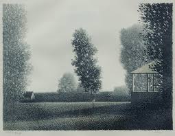 Sold at Auction: Robert Kipniss, ROBERT KIPNISS BACKYARD II LITHOGRAPH