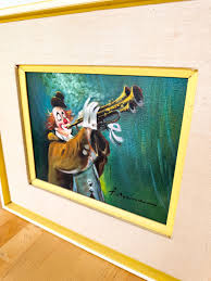 Vintage Antonini Mid 20th Century Oil Clown Musician - Etsy