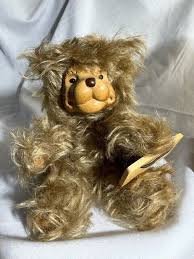 Vintage Robert Raikes Bear in Signed Carved Wooden Box ...