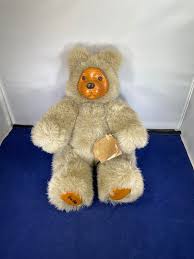Vintage-raikes Bears-stuffed Animal-robert Raike-collectible-1989-wood Face-home Decor - Etsy