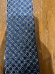 DKNY Mens Tie 100% Silk- Blue & Gray Patterned #RN 121148 | eBay