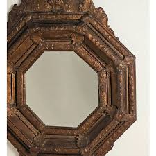 Baroque Style 19th-Century Dutch Copper Repoussé Mirror | Chairish