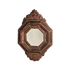 Baroque Style 19th-Century Dutch Copper Repoussé Mirror — Antique & Art Exchange