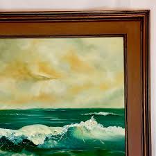 1972 Vintage Coastal Impressionist Original Seascape Oil ...
