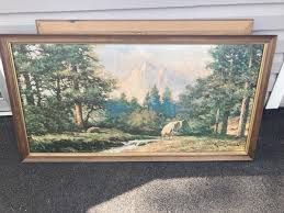 Vintage Robert Wood Print Mountain Stream scenic lithograph ...