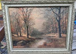 Robert Woods Vintage Print October Morn Litho on Heavy ...