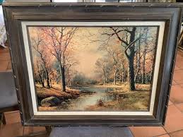 Robert Woods Vintage Print October Morn Litho on Heavy ...