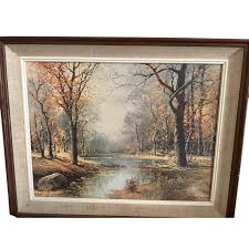 Painting "october Morning" Robert E., Wood- Matte & Framed ...