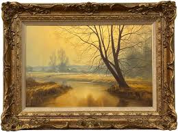 Christopher Osborne - Misty Golden Yellow River Landscape ...