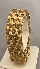 Awesome Heavy Ladies Italy Vermeil Sterling Silver Textured ...