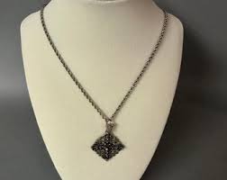 Vintage Sterling Silver 925 Cross Pendant Necklace Circa ...