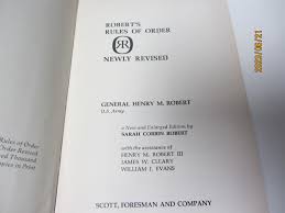 Robert's Rules of Order Newly Revised 1970 General Henry M ...
