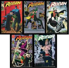 Robin Comic Set 1-2-3-4-5 Lot 1st + Robin poster Neal Adams ...