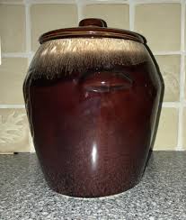 Vintage McCoy Pottery Brown Drip Glaze Cookie Jar USA ...