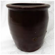 Vintage Small Albany Slip Stoneware Pottery Crock. For Sale ...