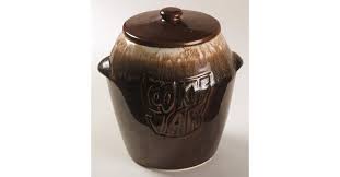 Brown Drip Cookie Jar & Lid by Nelson McCoy | Replacements, Ltd.