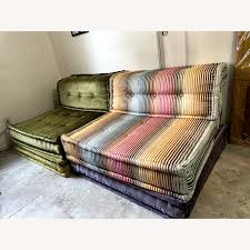 Roche Bobois Mah Jong Sofa Seat - Purple - AptDeco