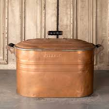 Antique Copper Boiler with Lid and Handles