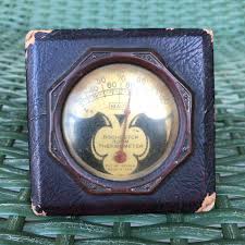 Antique Desktop Rochester Room Thermometer w Stand | eBay