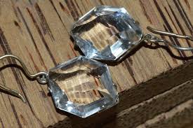VINTAGE Genuine Rock Crystal !!! russian Ukraine Earrings ...