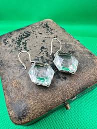 VINTAGE Genuine Rock Crystal !!! russian Ukraine Earrings ...