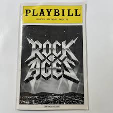 ROCK OF AGES, PLAYBILL, BROOKS ATKINSON THEATRE, September 2010