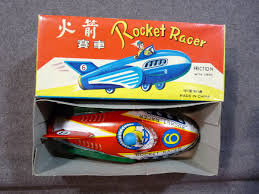 Vintage Rocket Racer Friction Tin Toy In Original Box - MF ...