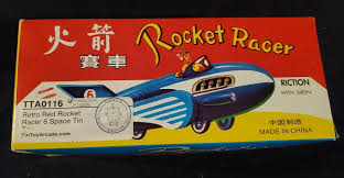 Classic TIN ROCKET RACER #6 - 7.5" Friction Toy / TTA0116 ...