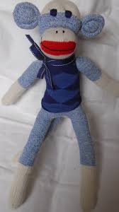 Buy Blue Denim Classic Red Heel Sock Monkey Boy Doll in ...