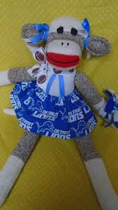 Detroit Lions Football Brown Red Heel Classic Sock Monkey ...