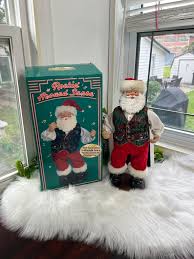 Vintage 90s Rockin' Around Santa Figurine Dances to Roaming ...