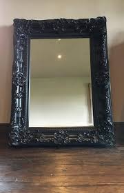 Heavy Chunky Wood Matt Black Large Statement Swept French Dress Leaner Floor Wall Beveled Mirror 6ft X 3ft - Etsy